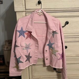 Peach Love California Pink Cropped Jacket